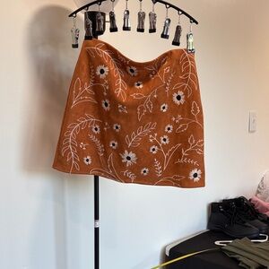 Floral Embroidered Women's Skirt 16”